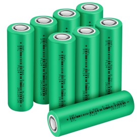 3.7V Rechargeable Lithium Batteries 3.7 Volt 2500mAh Flat Top, Batteries for Headlamps, Flashlight, Outdoor Garden Lights,Camera, Small Fan（8 Pack）