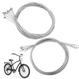 Brake Cable Shift Cable for Bicycle, Pack of 10 Universal Bicycle Shift Rope, 2 m Long, 10 Pieces Mountain Bike Brake Wire, 1.75 m Long, for Mountain Bike, Road Bike, etc., MTB