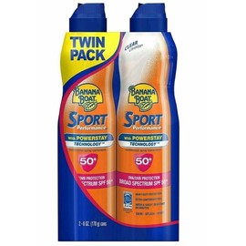 Banana Boat Sport Performance Broad Spectrum Sunscreen Spray, 6oz each SPF50 Lot