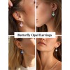 Vesitim Butterfly Earrings Created Green Opal Earrings Sterling Silver Butterfly
