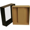 Wald Imports SP0058/BLK Black Paperboard Box with Single Wine Compartment,