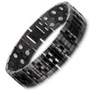 RainSo Men's Bracelet Black Double Row Magnetic Titanium Steel Bracelet