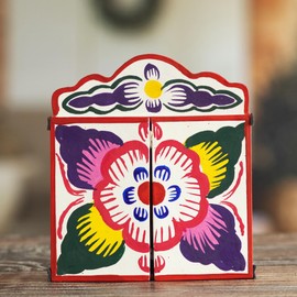 NOVICA Religious Wood Nativity Scene, Multicolor, Great Day'