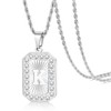 TempBeau Letter Chain Necklace for Men丨 Square Diamond Capital Monogram