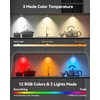 Aokpsrt Rechargeable RGB Puck Lights with Remote Control, 1500mAh Battery