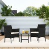 FDW FDW Outdoor Wicker Bistro Rattan Chair Conversation Sets with