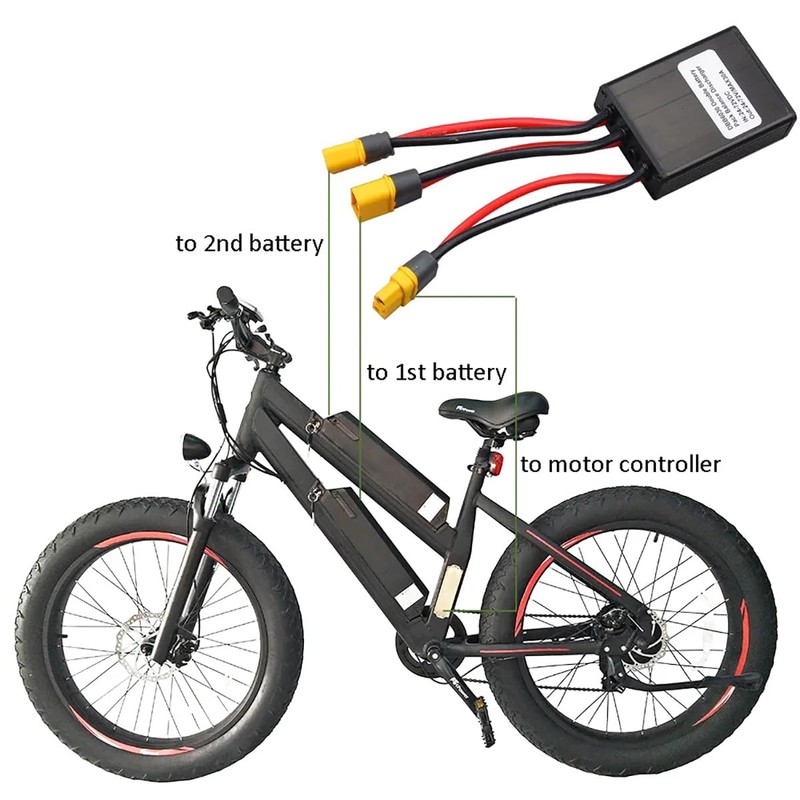 TSDZ2 Electric Bike Dual Battery Discharge Converter 40A 24-72VDC Dual