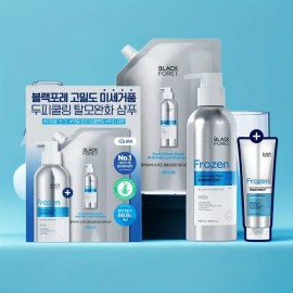 Aekyung 애경 블랙포레 탈모샴푸 고밀도 탄산거품 두피 쿨&딥클린 약산성 500ml+450ml 트리트 Aekyung Black Pearl Anti-Hair Loss Shampoo High-Density Carbonated Foam Scalp Cool & Deep Clean Mildly Acidic 500ml+450ml Treatment [Main product]