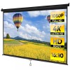 100" Projector Screen Manual Pull-down 16:10 Hd Projection Screen Office