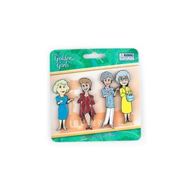 The dorado Girls - Juego de 4 alfileres esmaltados, color rosa, blanco, Sophia, Dorothy Novelty Pins – Mochila para mujer, bolso, bolso, accesorios de solapa, bonitos botones de coleccionista – Gran