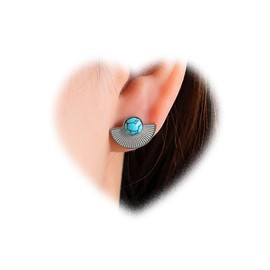 W WEILIRIAN Boho Turquoise Earrings Turquoise Stud Earrings Turquoise Bead Earrings Turquoise Stone Earrings Jewelry for Women