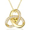 Lmoneta Sterling Silver 14K Gold Plated Necklaces for Women Trendy