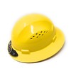 TRUECREST/Yellow Full Brim Hard Hat with Fas-trac Suspension