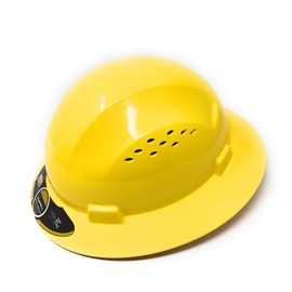 TRUECREST/Yellow Full Brim Hard Hat with Fas-trac Suspension