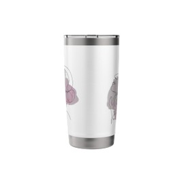 Woman Abstract Line Art Face Watercolor Minimalistic Design Stainless Steel Insulated Tumbler