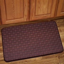 Sweet Home Collection Memory Foam Anti Fatigue Kitchen Floor Mat Rug, Playa Mocha, 30" x 18"
