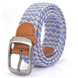 XZQTIVE Braided Belt Stretch Belt for Men and Women Multicolored Woven Golf Belt Elastic Jean Belts