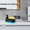 GINZER Dish Soap Dispenser for Kitchen Countertop with Sponge Holder