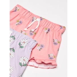 Gerber Baby Girls' 2-Pack Pull-On Shorts, Pink Floral