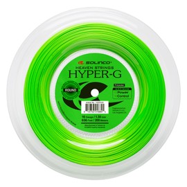 Solinco Hyper-G Round Tennis String Reel 656 ft / 200 m High-Powered Round Co-Polyester for Court Penetration, Power & Control, 16L