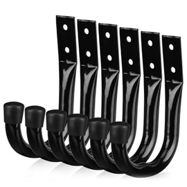 Snblzhef 6pcs Heavy Duty Garage Storage Hooks,Bike Hooks for Garage Wall,Utility Garage Hooks,Wall Mount J Hook for Hanging