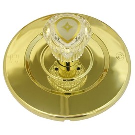 Simpatico 31661P Moen Shower Chateau Series Trim Kit With Brass Escutcheon Screws Tube And Handle, Polished Brass Pvd, Pack of 1