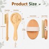 Wooden Vegetable Brush Set with Handle, Potato Scrubber for Fruits
