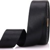 NISDOCF Black Ribbon-1-1/2 Inch 60 Yards Black Solid Satin Ribbon