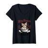 Womens Kitty Biscuits Bakery Freshly Pawed Cuteness Design V-Neck T-Shirt