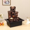 Tabletop Fountain, Indoor Water Fountain, 4-Tier Waterfall Fountain Featuring 3