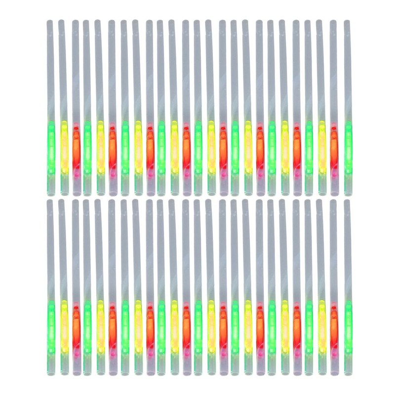 50Pcs 2 in 1 Glowing Straws Sticks Glowing in the
