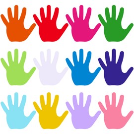 Moinchore 600 Pcs Small Hand Cutouts Paper 2 Inch Assorted Color Handprint Cutouts for Bulletin Board Hand Die Cuts Paper for Back to School DIY Craft Projects Class Classroom Decor