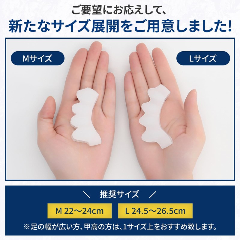 LODI 足指 広げる サポーター 22cm～24cm 推奨 Mサイズ