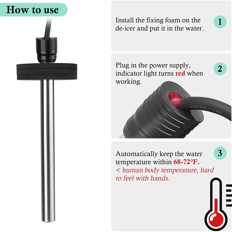 HITOP Outdoor Pond Heater - 150W 300W 600W Aquarium Heater