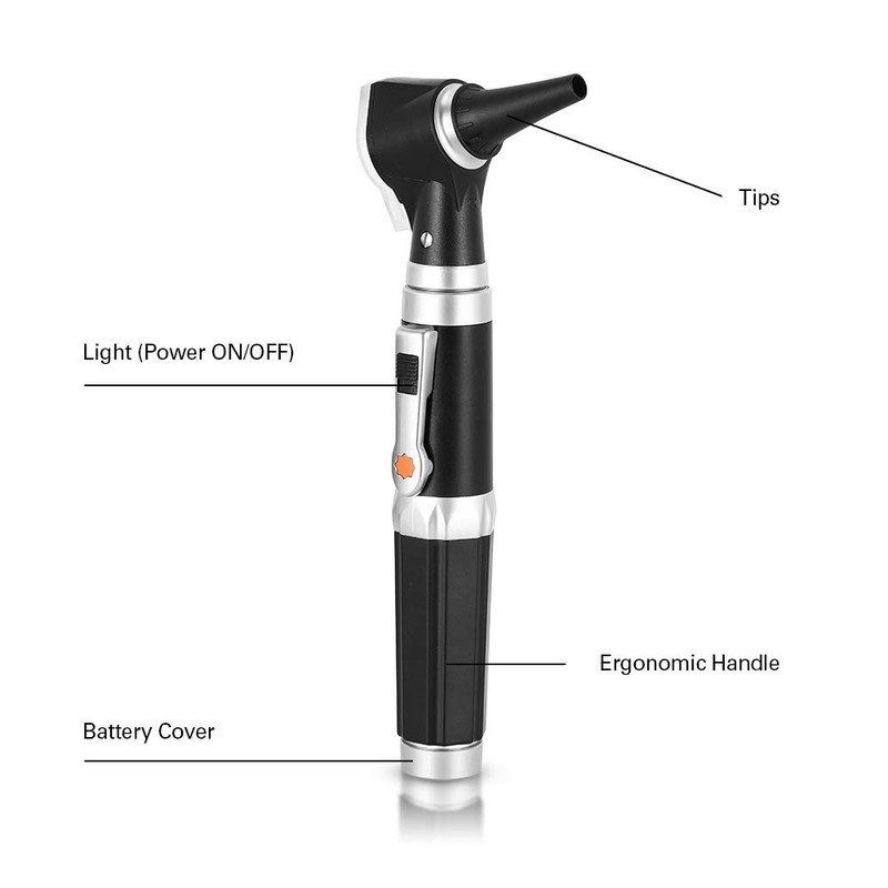 Mini Otoscope, Bysameyee Magnification Diagnostic Otoscope with LED Direct Illumination