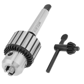 Gavigain MT2-B16 Lathe Drill Chuck, Self Tighten Lathe Arbor Set Chuck 1-13mm Carbide Steel Arbor Key Type Drill Chuck Lathe Tool for Drilling Tasks