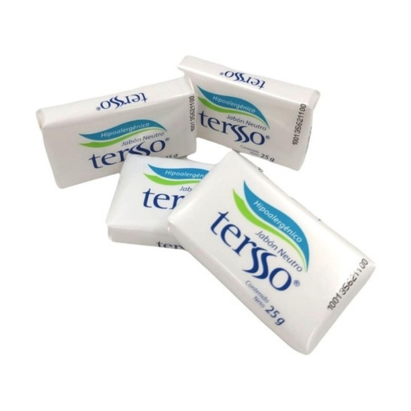 Jabón Neutro Tersso 25g 10 Piezas Amenidades Hotelero