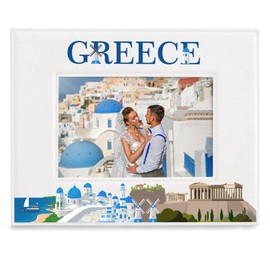 KATE POSH Greece Picture Frame, Greece Family Vacation, Greece Wedding, Engagement, Greece Decor, Birthday, Special Occassion (5x7-Horizontal)
