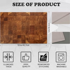 Placemats Set of 6,Retro Wood Linen Table Mats Honey Oak Texture Heat Resistant Place Mats Washable Dining Table Mats for Indoor Outdoor Kitchen Decor Easy Clean 12 x 18 Inch