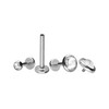 PIERCINGLINE Titanium Labret Stud Internal Thread Crystal Disc Piercing Ear
