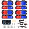 BooYu 8-pcs Sync Feature LED Emergency Strobe Lights Ultra Slim