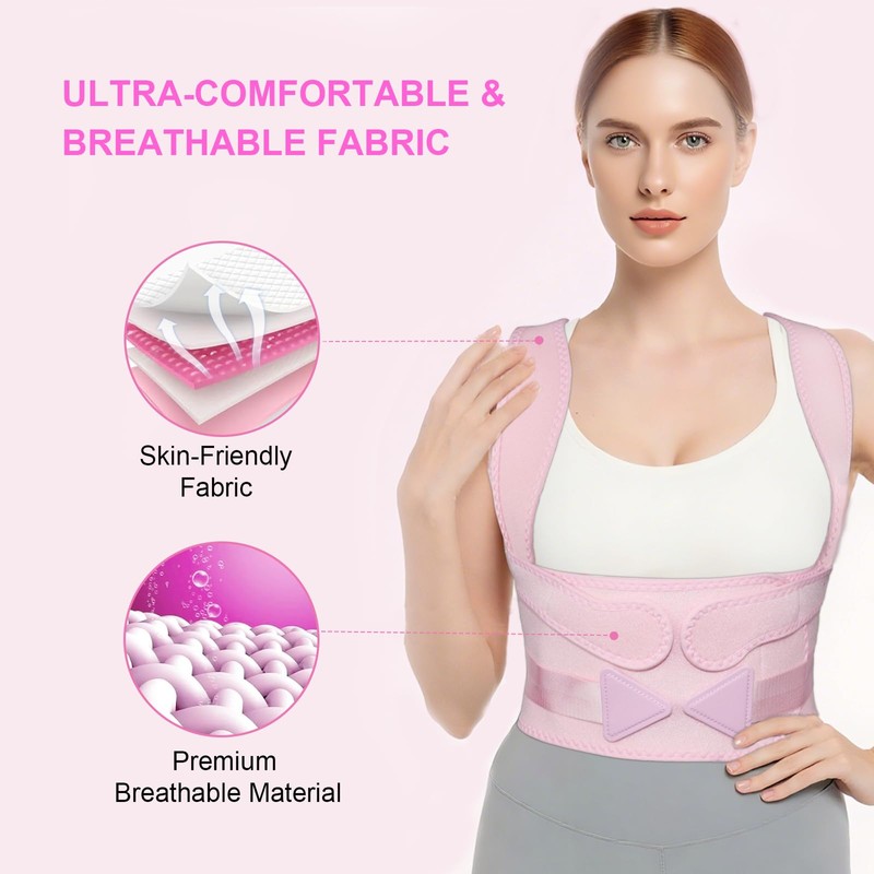 Aollop Posture Corrector for Women and Men - Elastic Adjustable