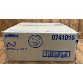 Scott Personal Seats Sanitary Toilet Seat Covers 125/Pack 3000/Carton 0741010