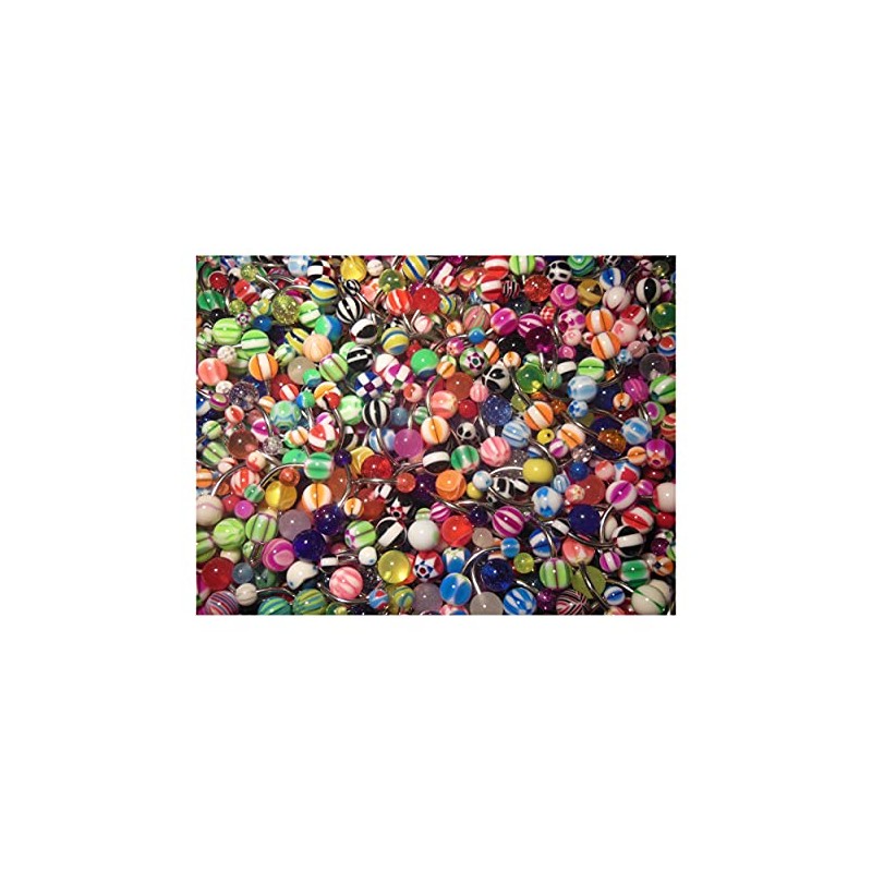 Lot of 10 Assorted Belly Rings 14g 7/16"