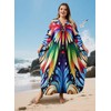 Yanziliu Kaftan Dresses Plus Size V-Neck Women's Swimwear Cover Ups