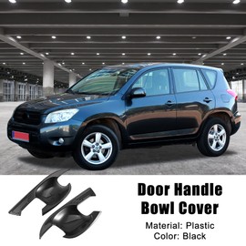 ACROPIX Car Exterior Door Handle Bowl Cover Decor Trim Protector Outer Door Decoration Fit for Toyota RAV4 - Pack of 4 Carbon Fiber Pattern Black