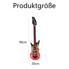 5 Stück Luftgitarren zum Aufblasen, Aufblasbare Gitarre, Mit Flammenmuster 90cm Luftgitarre Für Mottopartys Und Karneval, Perfekt Für Spaßige Feiern Und Teamaktivitäten
