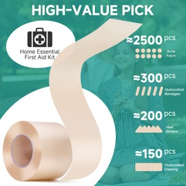 Hydrocolloid Roll for Wound Care, Upadated Medical-Grade Hydrocolloid Bandages with Self-Adhesive, Bed Sore Bandages, Highly Absorbent for Burn, Blister, Acne Care, Sterile and Waterproof (2in*16.5ft)