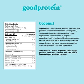 GoodProtein Collagen Booster Powder - 100% Natural Plant-Based Collagen-Boosting Superfoods | Vegan, Non-GMO, Dairy-Free, Gluten-Free, No Added Sugar | Antioxidant-Rich with Polyphenols | 180g, 30 Servings