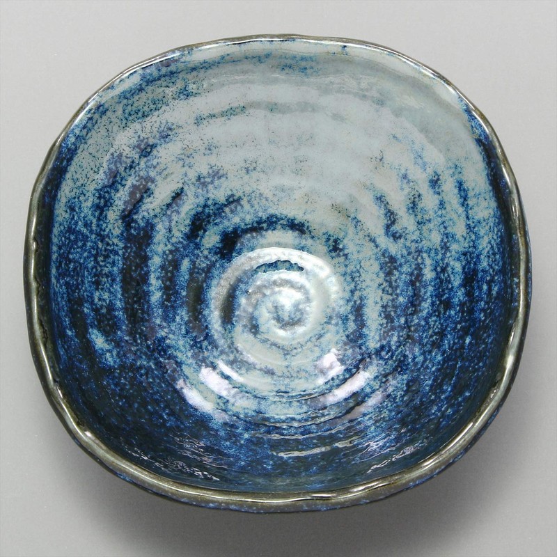 Mino Ware 131-0004 Nate Square Small Bowl Kiln Hen